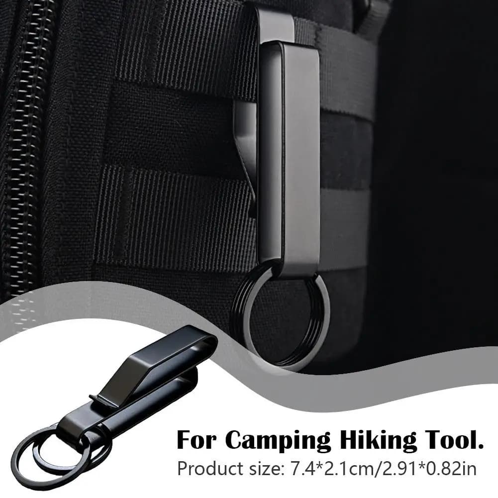 Stainless Steel Waist Hook Molle Hanging Car Key Buckle Key Clip Belt Buckle Outdoor Buckle Keychain Bag Strap Tools - Image 2