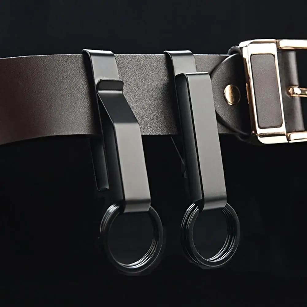 Stainless Steel Waist Hook Molle Hanging Car Key Buckle Key Clip Belt Buckle Outdoor Buckle Keychain Bag Strap Tools - Image 4