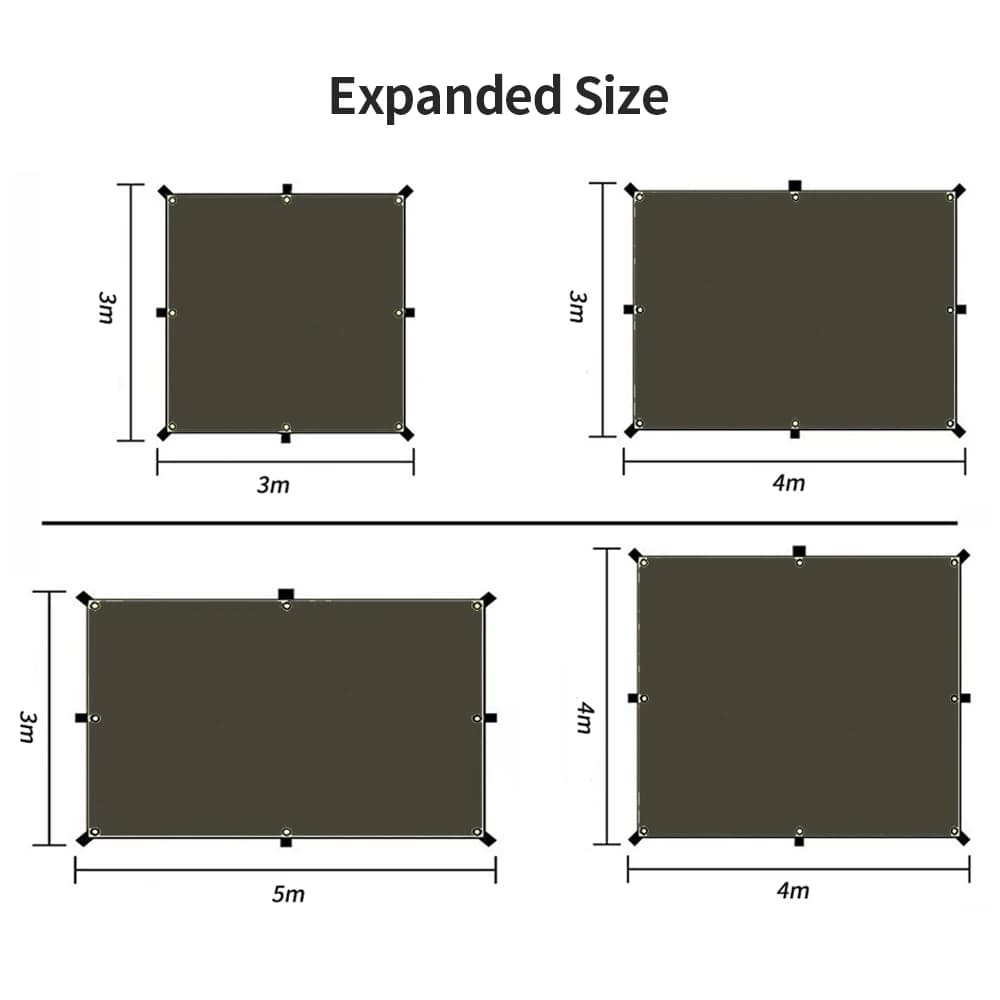 Camping Tarp Waterproof Tent Tourist Awning Shade Garden Canopy Beach Sunshade Outdoor Ultralight Sun Shelter Hiking Backpacking - Image 4