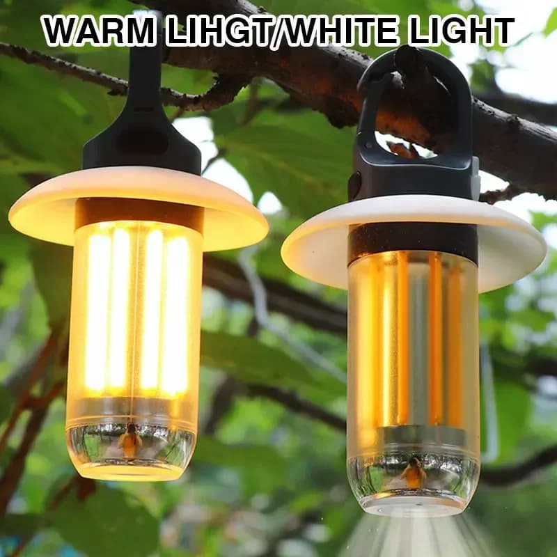Heinast Camping Light Lightweight Handheld Torch 5 Lighting Modes Rechargeable Tent Lamp for Patio Climbing 8 Light Filaments - Image 6
