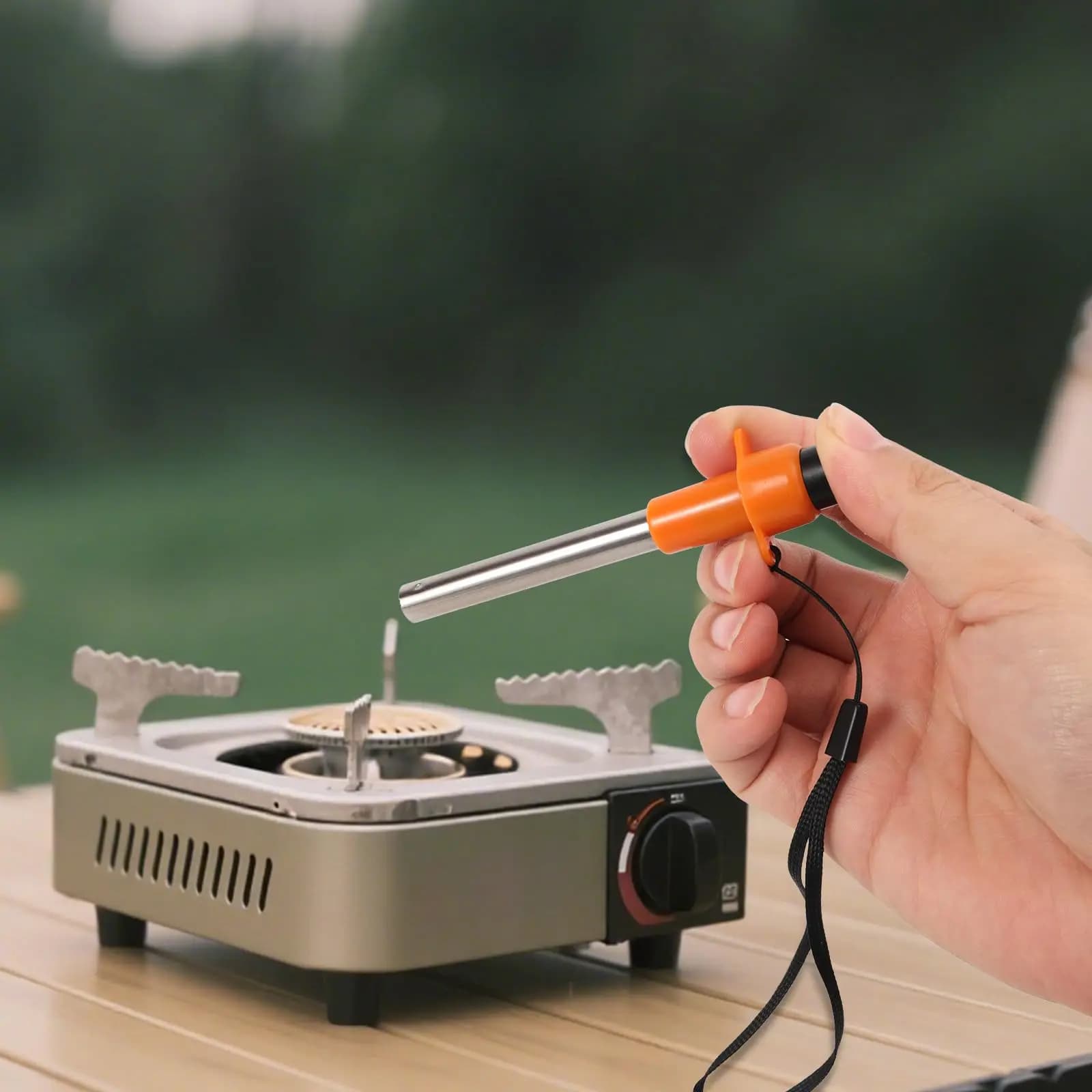 Pandatour 1/2PCS Outdoor Camping Mini Electric Lighter Kitchen Household Stove Lgniter Stainless BBQ Piezo One Click Ignition - Image 4