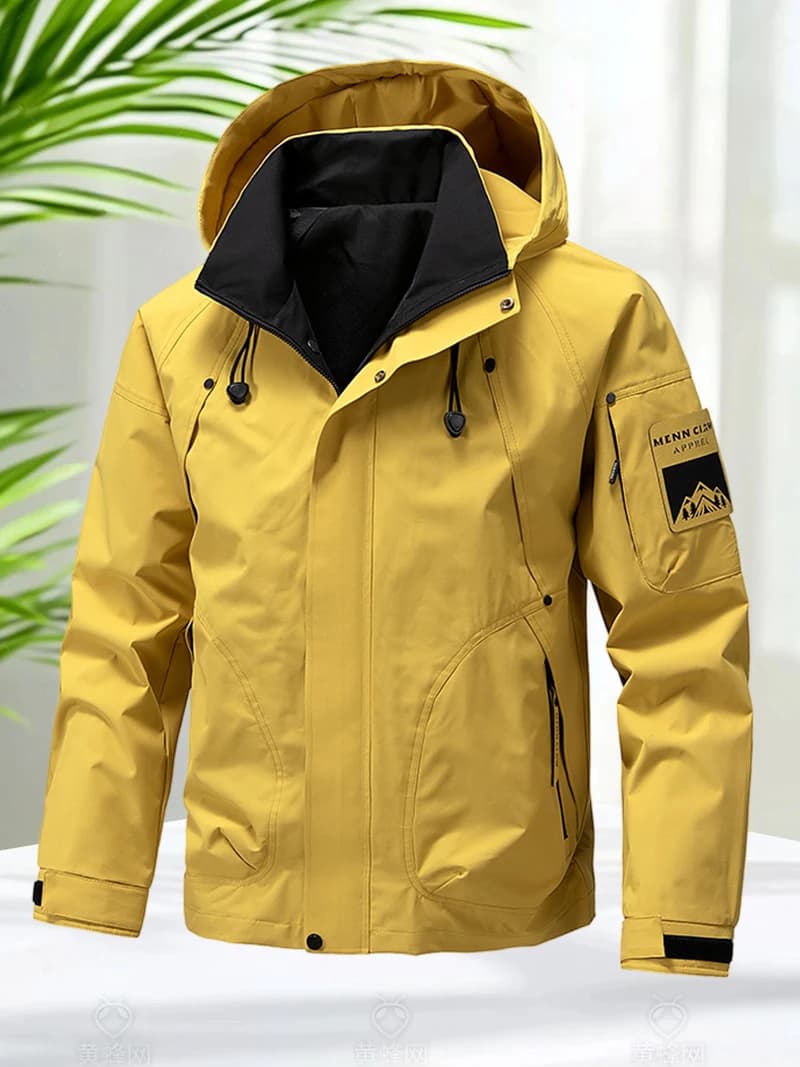Waterproof Jacket Men Outdoor Softshell Zip Up Hooded Jacket Windbreaker Hiking Camping Coats Lightweight Spring Autumn Coats - Image 1