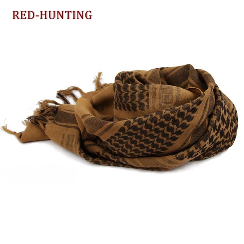 Tactical Keffiyeh Shemagh Arab Scarf Shawl Neck Cover Head Wrap Cotton Winter Scarves - Image 6