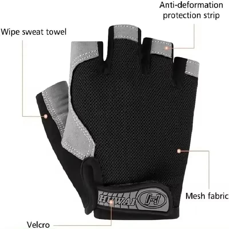 Professional Gym Fitness Breathable Anti-Slip Women Men Half Finger Summer Fishing Cycling Fingerless Gloves Female Bicycle Bike - Image 4