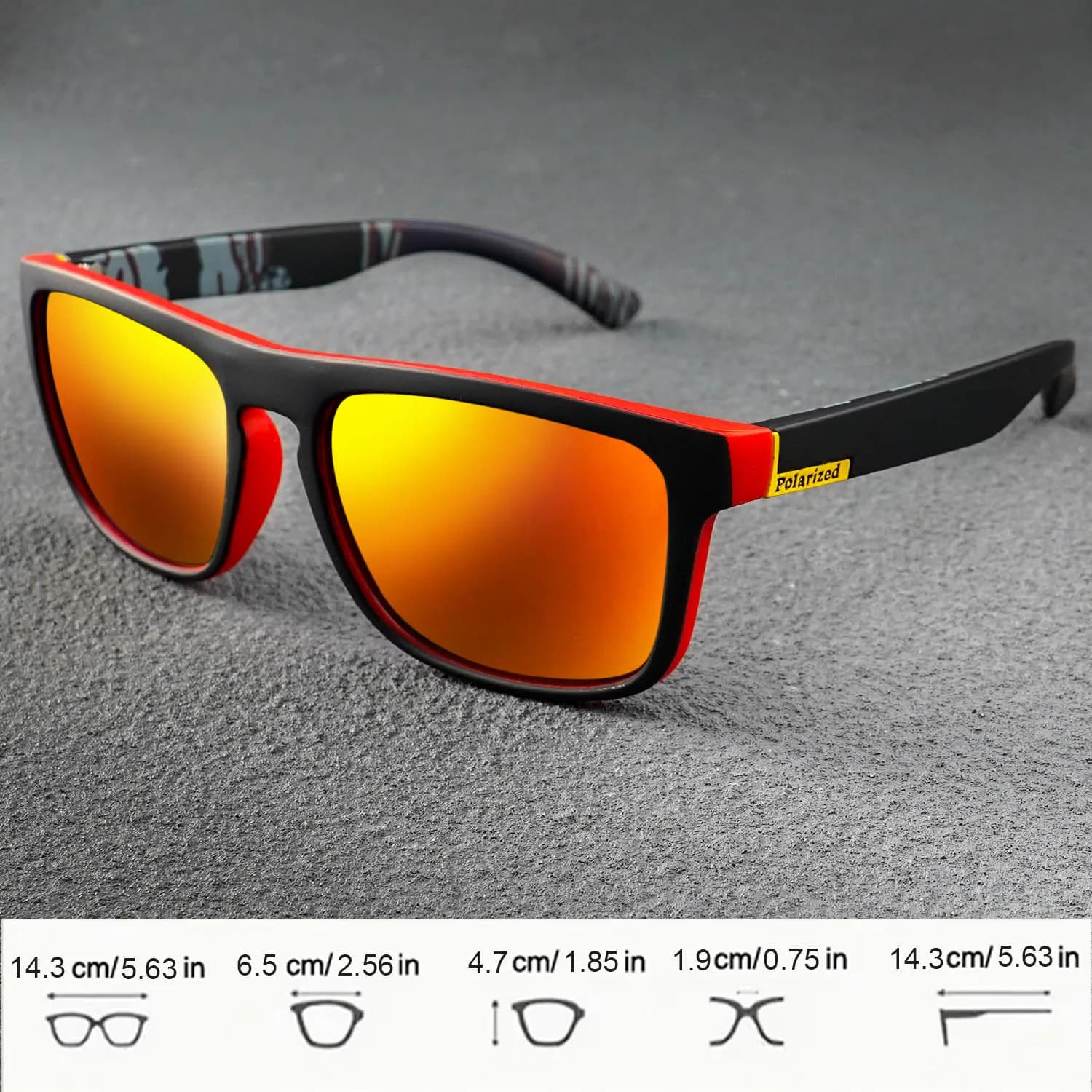 Fishing Glasses Fishing Polarized Square Sunglasses Sports Driving Fishing Shades Outdoor Eyewear for Cycling Travel Daily Wear - Image 6
