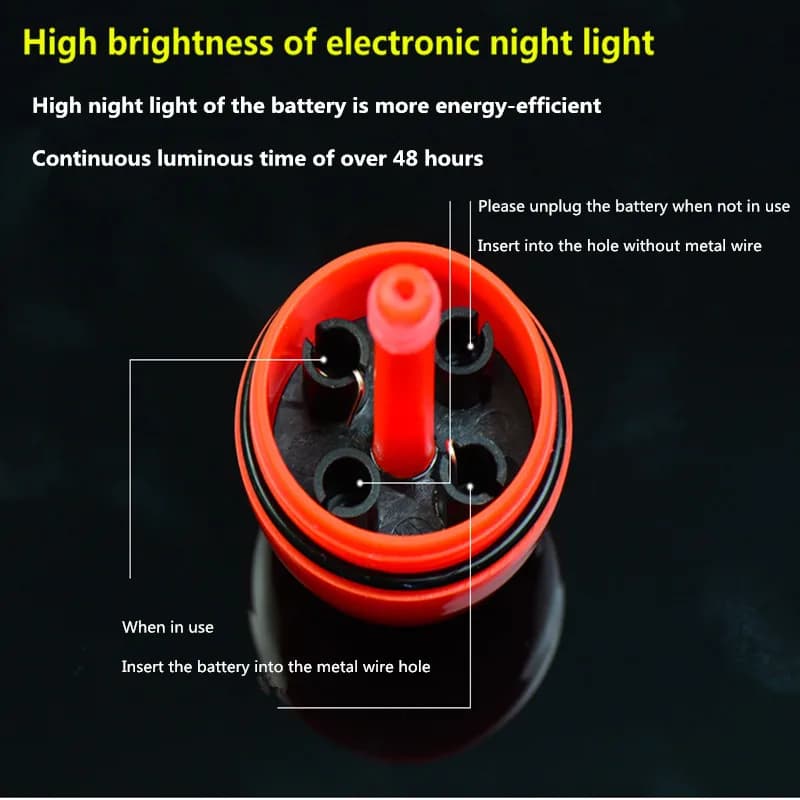 Electronic Floating Wave Rock Fishing with Night Light Float Electronic Night Light Float Fishing Accessories Fishing Gear - Image 4
