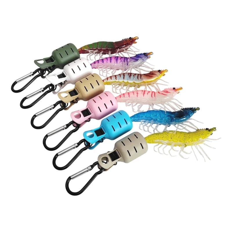 L+M Size Squid Jig Protector Set Octopus Egi Hook Cover Cuttlefish Umbrella Lure Cap Wood Shrimp Bait Tackle with Carabiner - Image 6