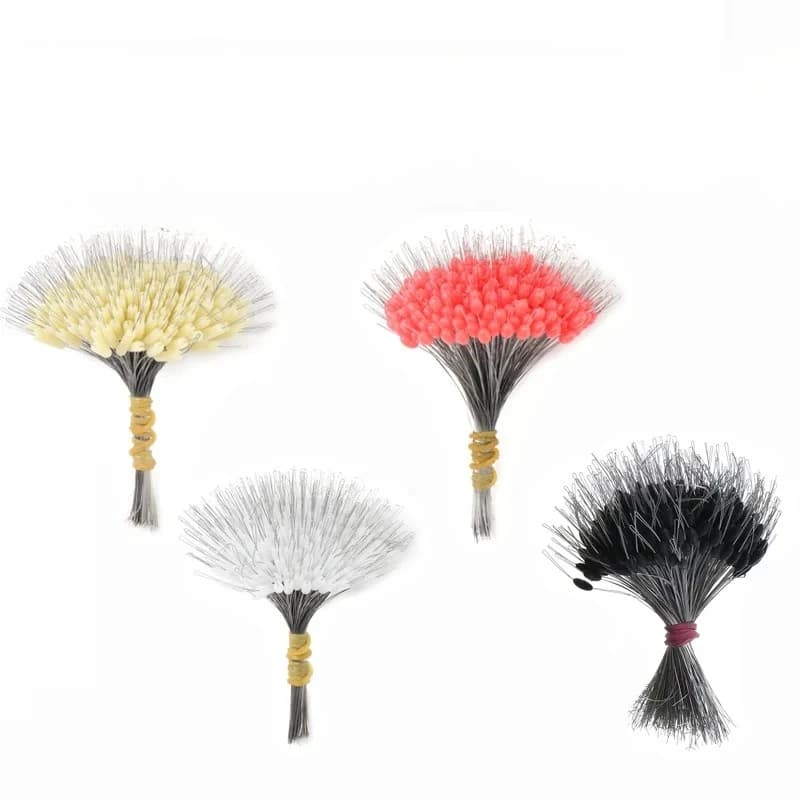 300Pcs Professional Fishing Float Stopper Silicone Space Bean Oval Bobber Anti-Strand Resistance for Fish Line Gear - Image 1