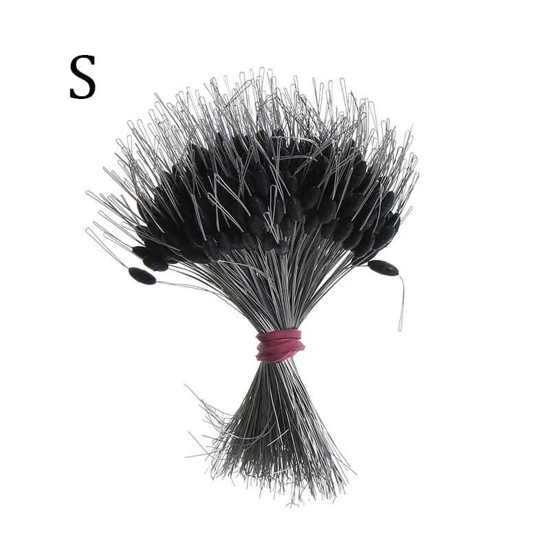 300Pcs Professional Fishing Float Stopper Silicone Space Bean Oval Bobber Anti-Strand Resistance for Fish Line Gear variant