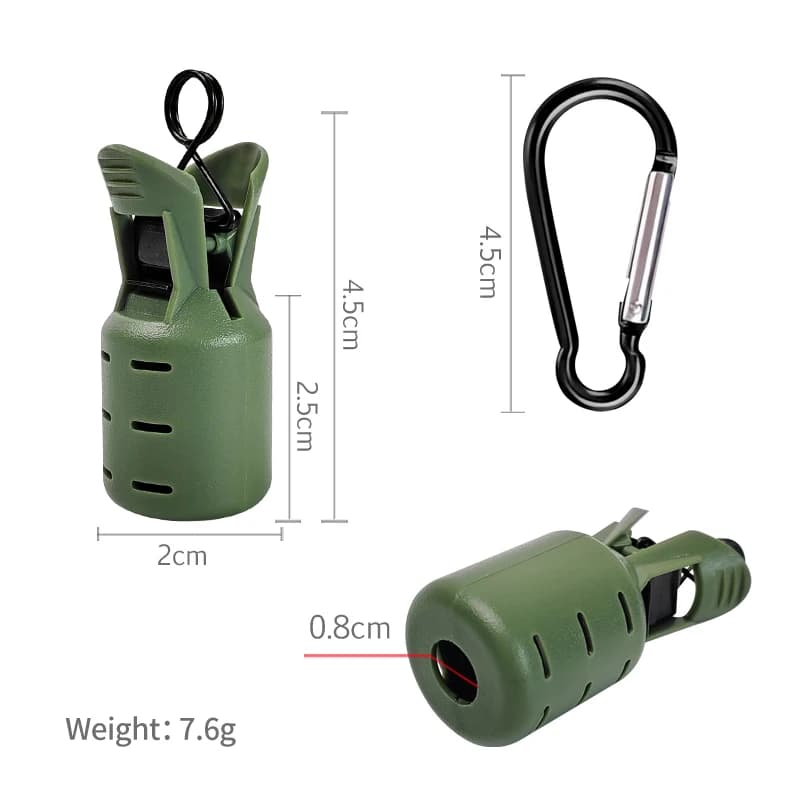 9PCS Squid Jig Protector Webfoot Octopus Egi Hook Cover Cuttlefish Umbrella Lure Cap Wood Shrimp Bait Accessories with Carabiner - Image 3