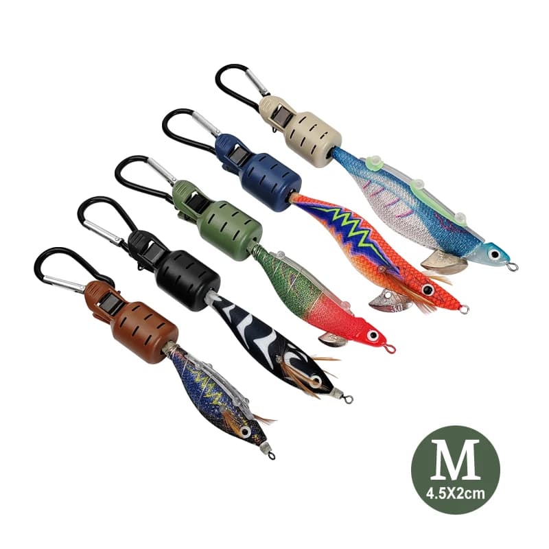 9PCS Squid Jig Protector Webfoot Octopus Egi Hook Cover Cuttlefish Umbrella Lure Cap Wood Shrimp Bait Accessories with Carabiner - Image 5