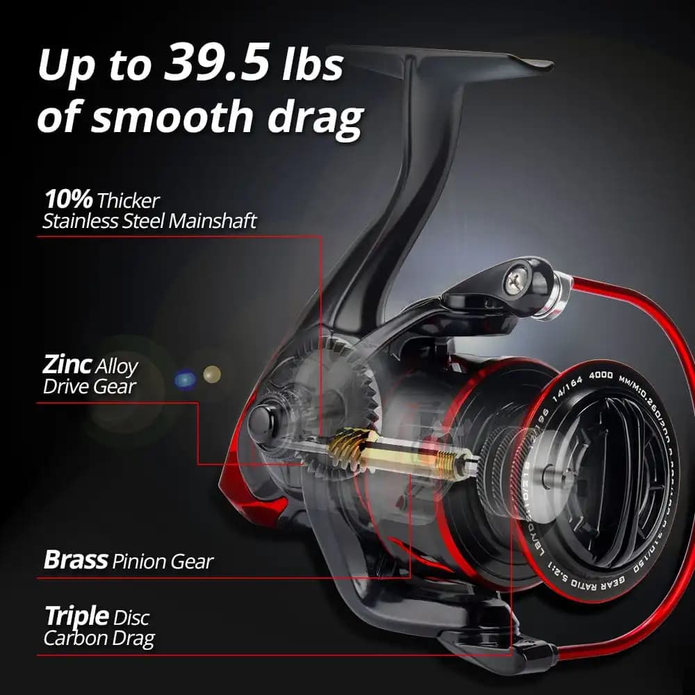KastKing Sharky III Ball Bearings10+1 18KG Max Drag Spinning Reel Durable Metal Body Freshwater Saltwater Fishing Reel - Image 5