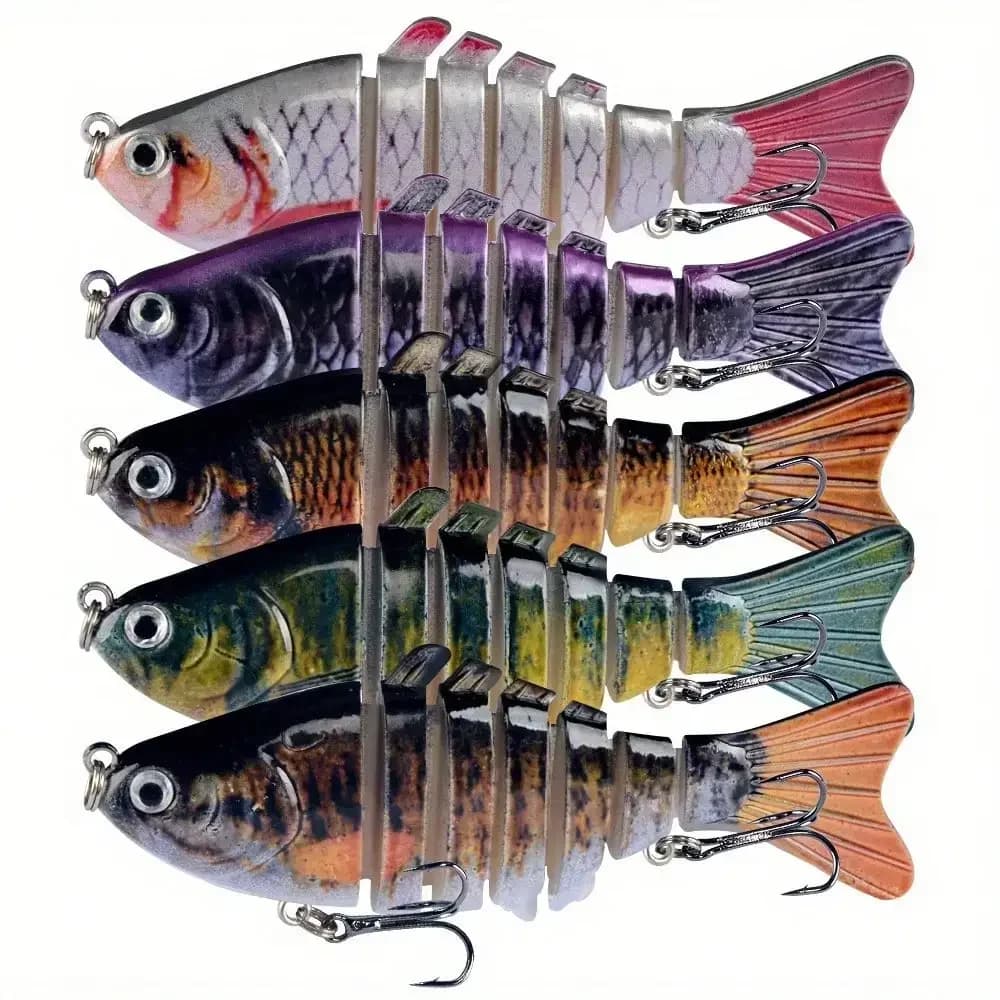 5pcs Multi Jointed Bait 7-Segment Fishing Lures Swimbait Bionic Wobbler - Image 2
