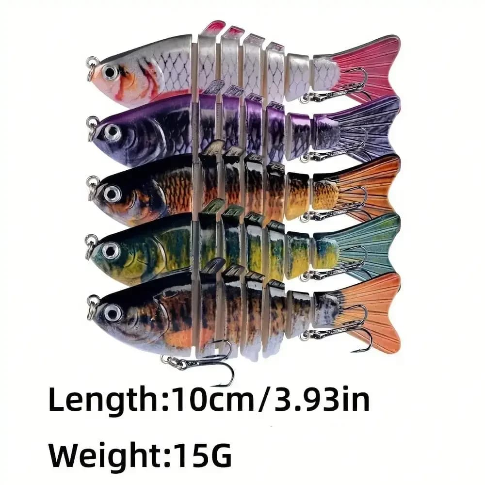 5pcs Multi Jointed Bait 7-Segment Fishing Lures Swimbait Bionic Wobbler - Image 6