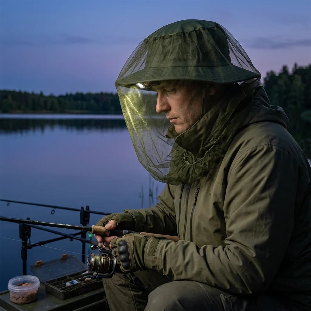 Outdoor Head Face Mask Hat Net Cover Anti-mosquito Cover Mosquito Net Cap Travel Breathable Head Mesh Covers Fishing Caps - Image 3