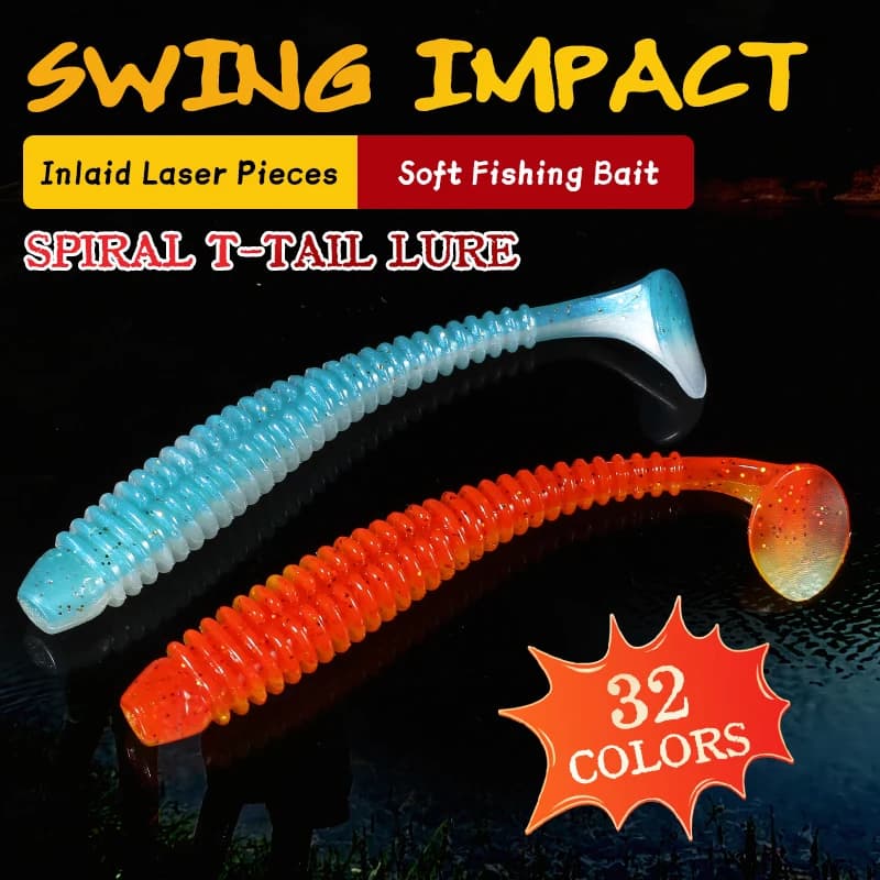 Supercontinent Impact Ring Shad Fishing Lure Soft 63mm 80mm 97mm Plastics Baits Swimbait Jigging Lure Artificial Baits - Image 2