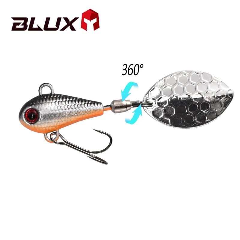 BLUX SPINTAIL Fishing Lure 4.5g 7g 11g Mag Tail Spinner Shad Metal Vib Casting Shore Jig Bait Copper Blade Spoon Freshwater Bass - Image 1
