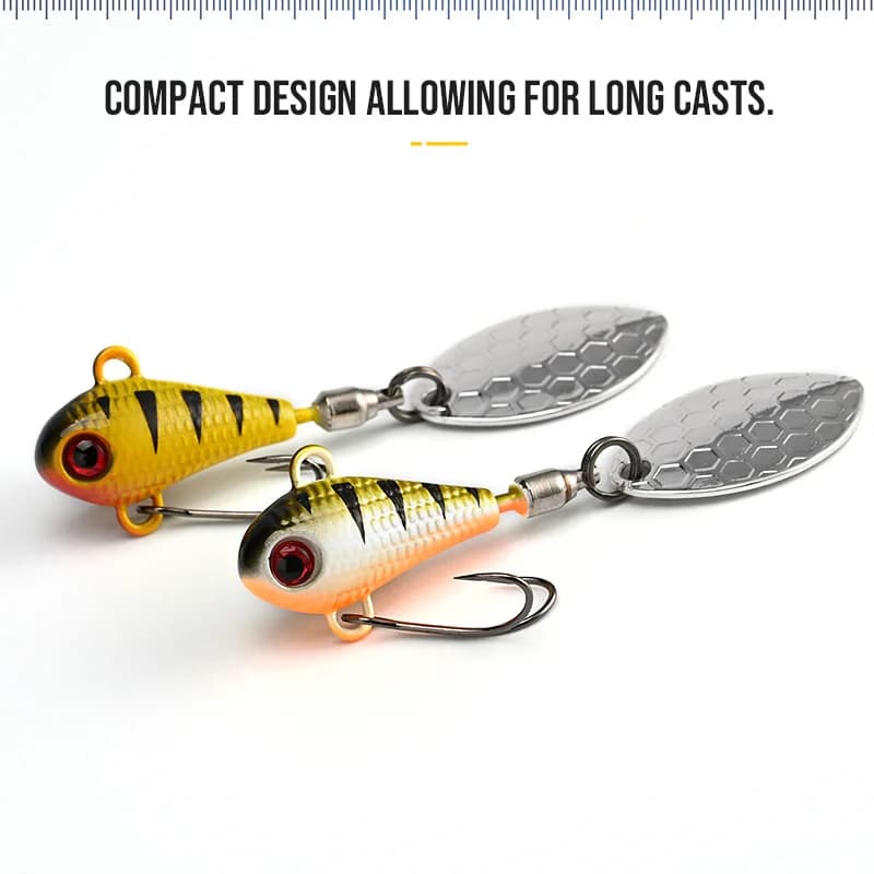 BLUX SPINTAIL Fishing Lure 4.5g 7g 11g Mag Tail Spinner Shad Metal Vib Casting Shore Jig Bait Copper Blade Spoon Freshwater Bass - Image 4