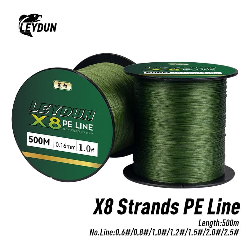 LEYDUN 500m Micro New Fishing Lines 8 Strands Braided PE Japan Smooth Multifilament Line Sea Fishing Carp Fly Wire Line Tool - Image 1
