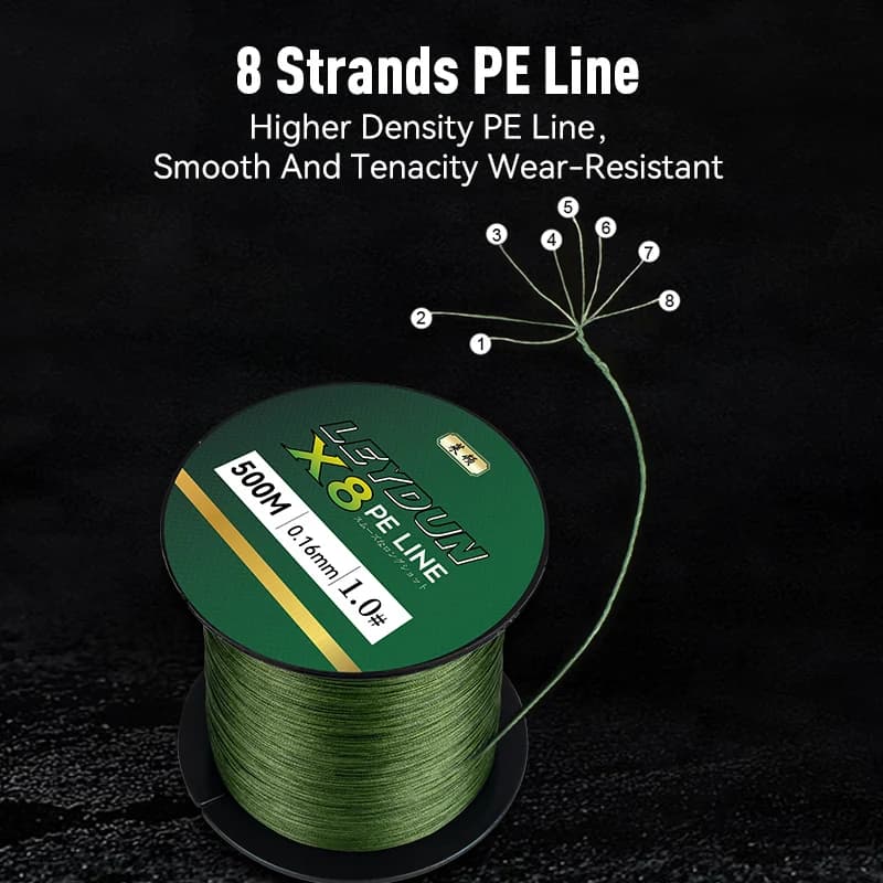 LEYDUN 500m Micro New Fishing Lines 8 Strands Braided PE Japan Smooth Multifilament Line Sea Fishing Carp Fly Wire Line Tool - Image 4