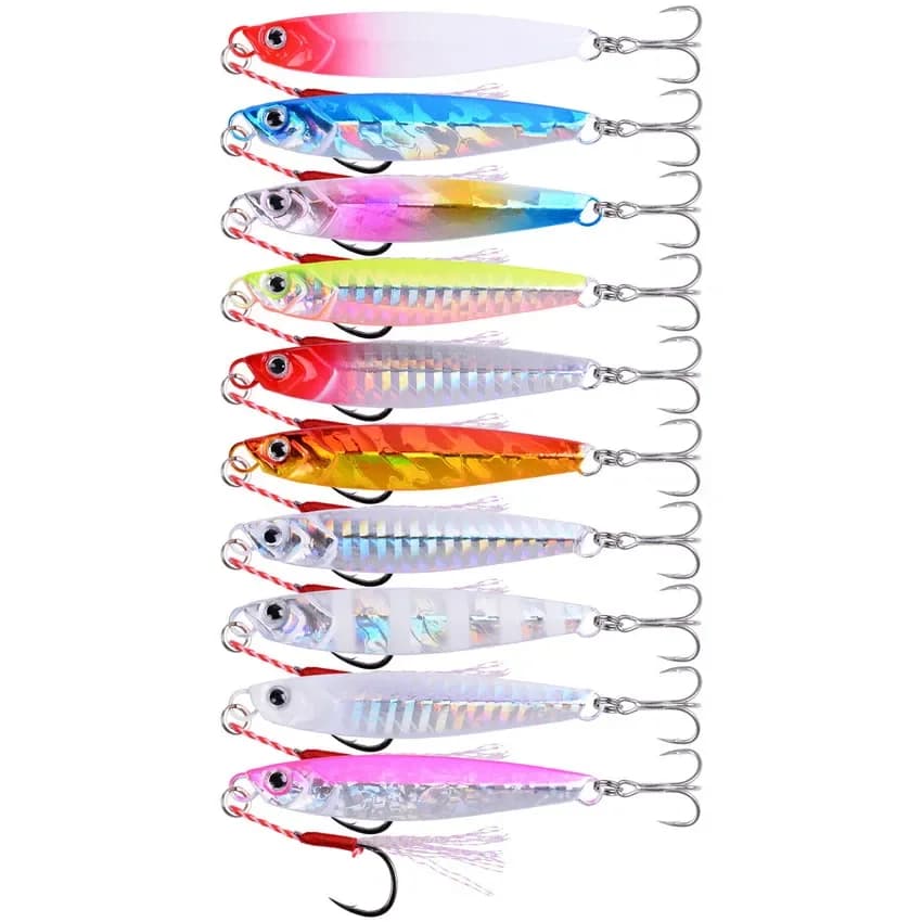 3/5/8pcs Metal Jig Fishing lure Set 7g 10g 14g 21g 28g 40g Sea Shore Casting Jigging lures Jigs Spoon Saltwater Artificial Bait - Image 2