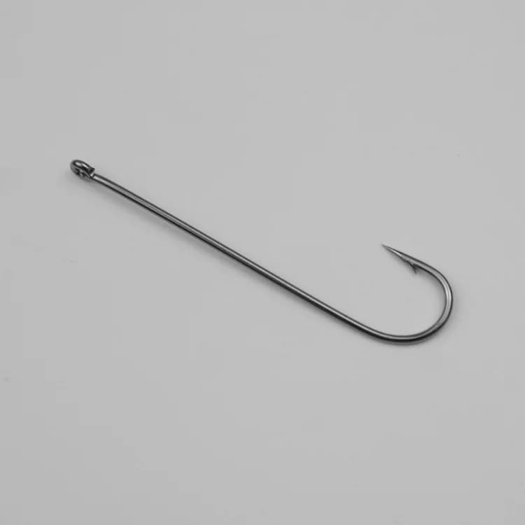 25 pcs Big Eyelet Fishing hook Long Shank Barbed Round Bent Joint Hook Big Eye Ring Worm Hook Fishing Lure Spoon Spinner - Image 2