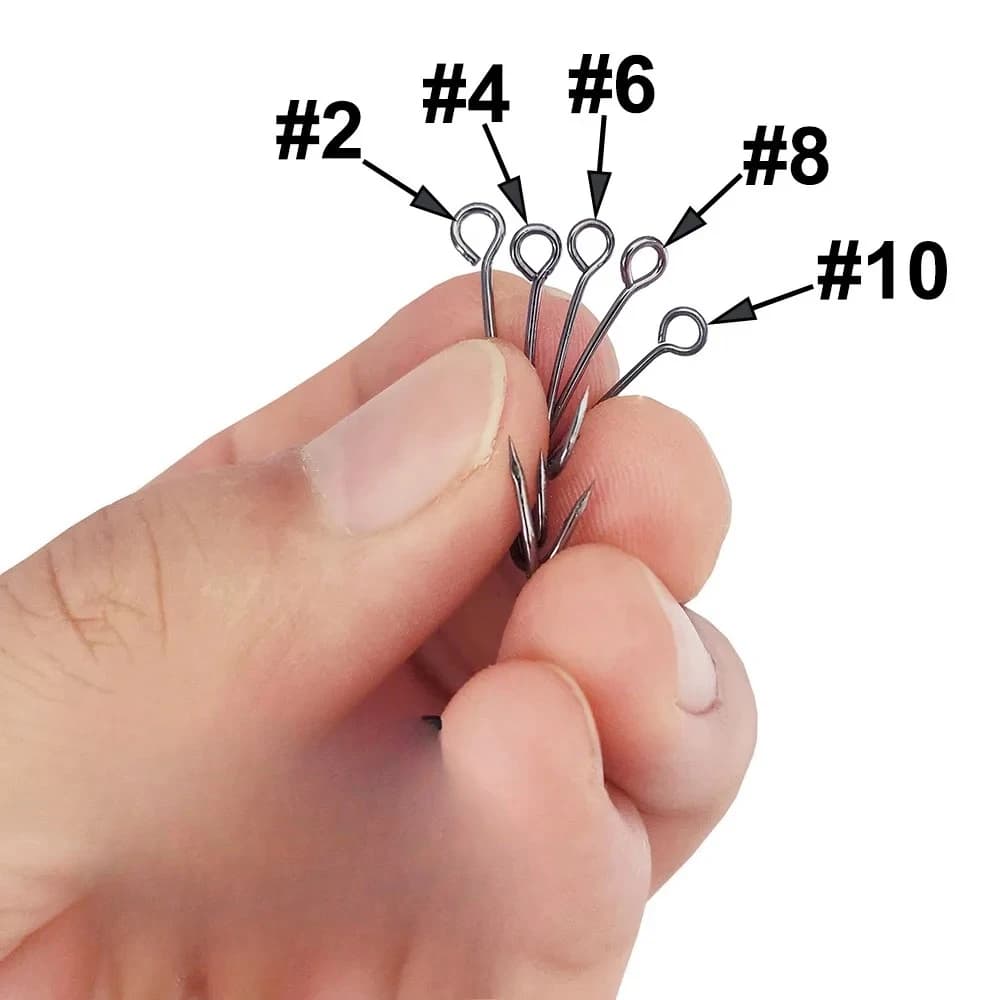 25 pcs Big Eyelet Fishing hook Long Shank Barbed Round Bent Joint Hook Big Eye Ring Worm Hook Fishing Lure Spoon Spinner - Image 3