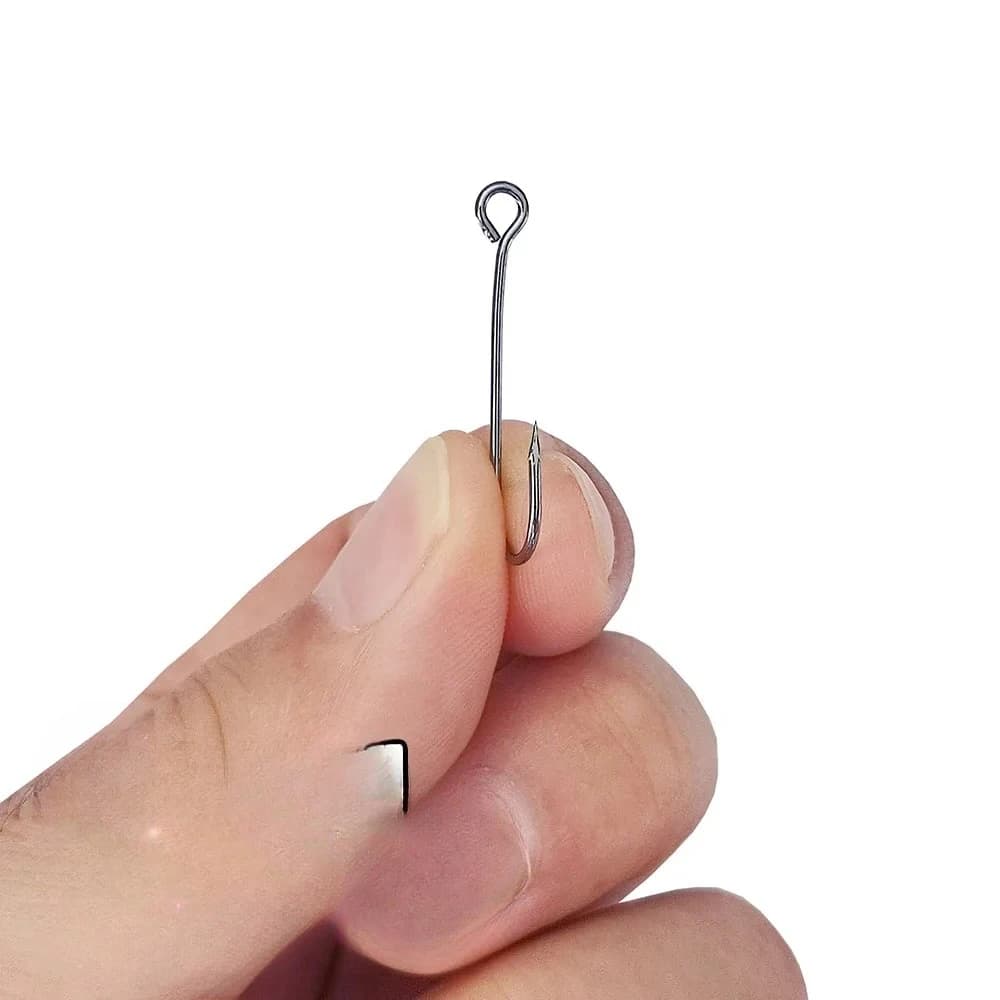 25 pcs Big Eyelet Fishing hook Long Shank Barbed Round Bent Joint Hook Big Eye Ring Worm Hook Fishing Lure Spoon Spinner - Image 5