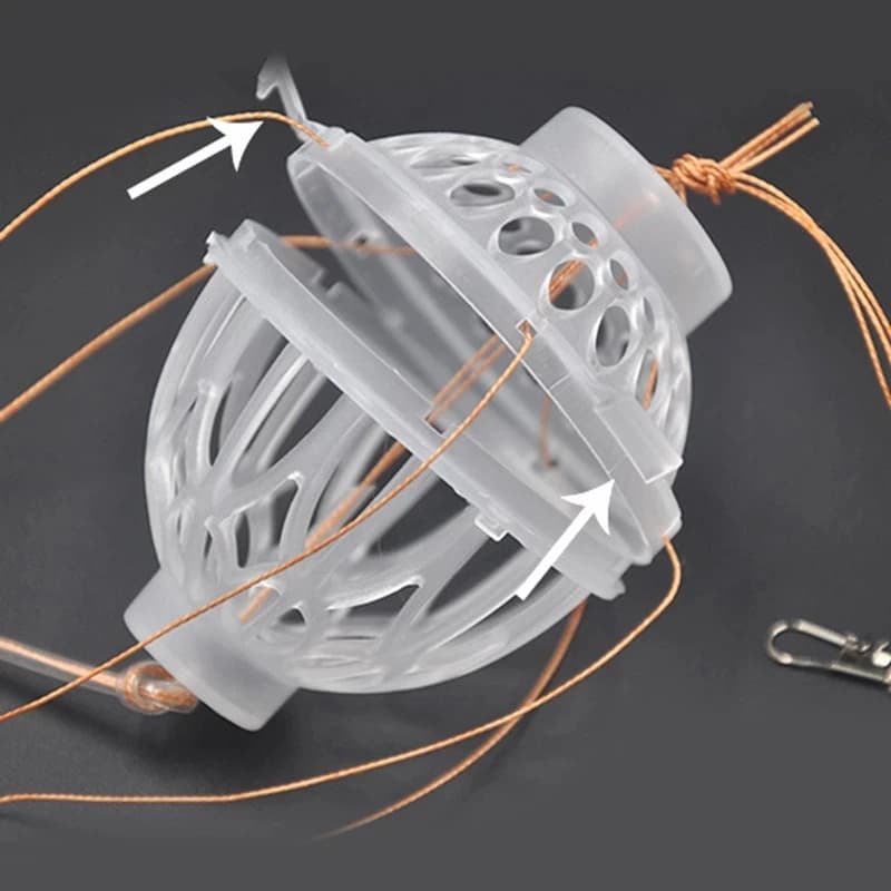 1PCS Fishing Hooks Explosion Baits Cage Sea Box Hook Monsters With Six Strong Carbon Steel Plastics Carp Spherical Tools Tackle - Image 1