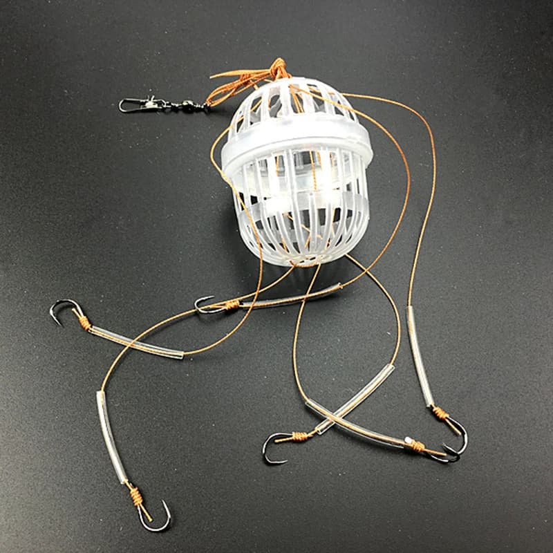 1PCS Fishing Hooks Explosion Baits Cage Sea Box Hook Monsters With Six Strong Carbon Steel Plastics Carp Spherical Tools Tackle - Image 2