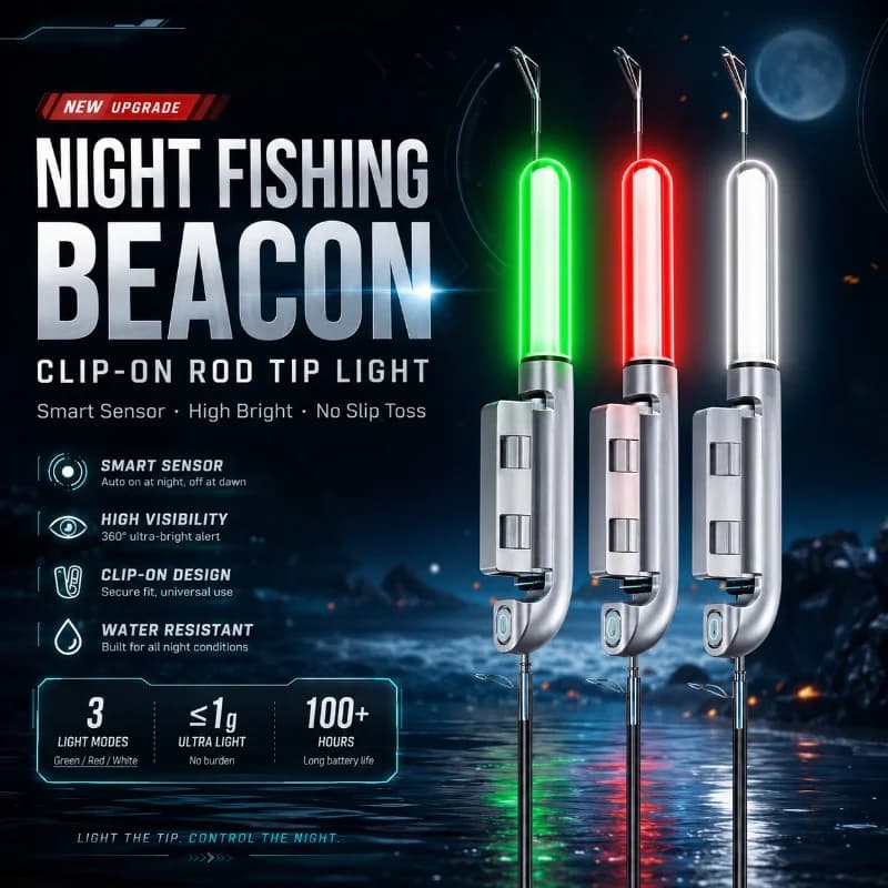 2026 New 2-20PCS Fishing Rod Tip Light, Fish Bit Alarm, Suitable for Night Fishing(Batteries not included) - Image 1