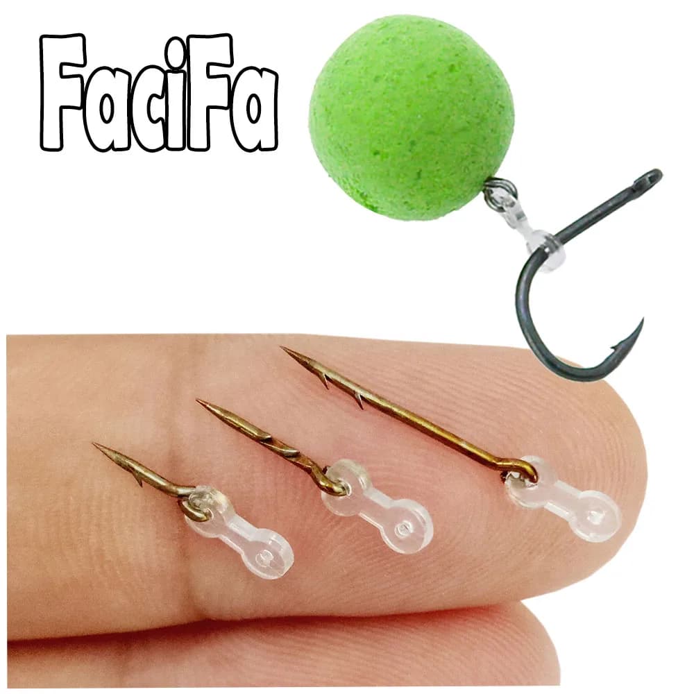 12pcs Metal Bait Spike Carp Fishing Accessories Bait Sting Boilies Pin with Clear Rubber Corn Ronnie Hair Rig Carp Feeder Tackle - Image 1