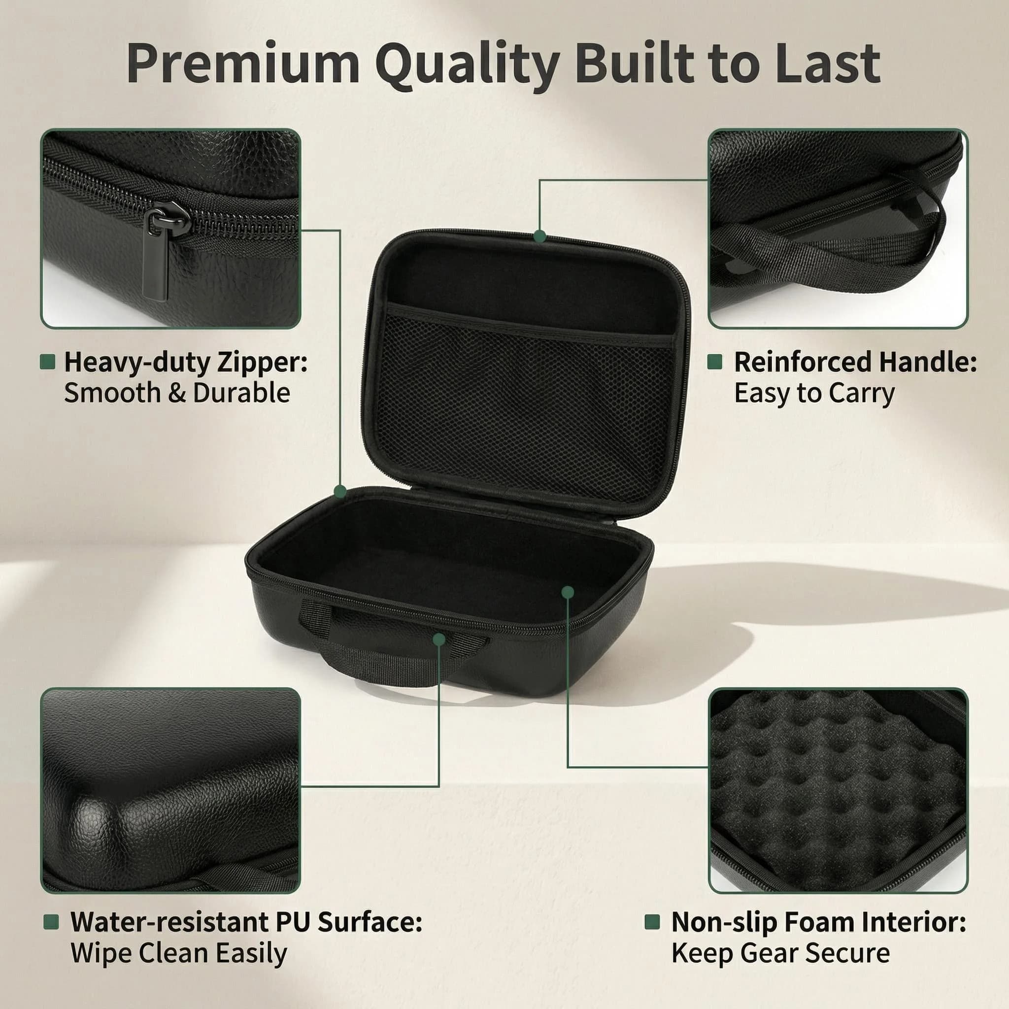 Hirisi S/M/L Spinning Fishing Bag PU Case Cover Fishing Reel Bag Shockproof Waterproof Fishing Tackle Storage Case - Image 2