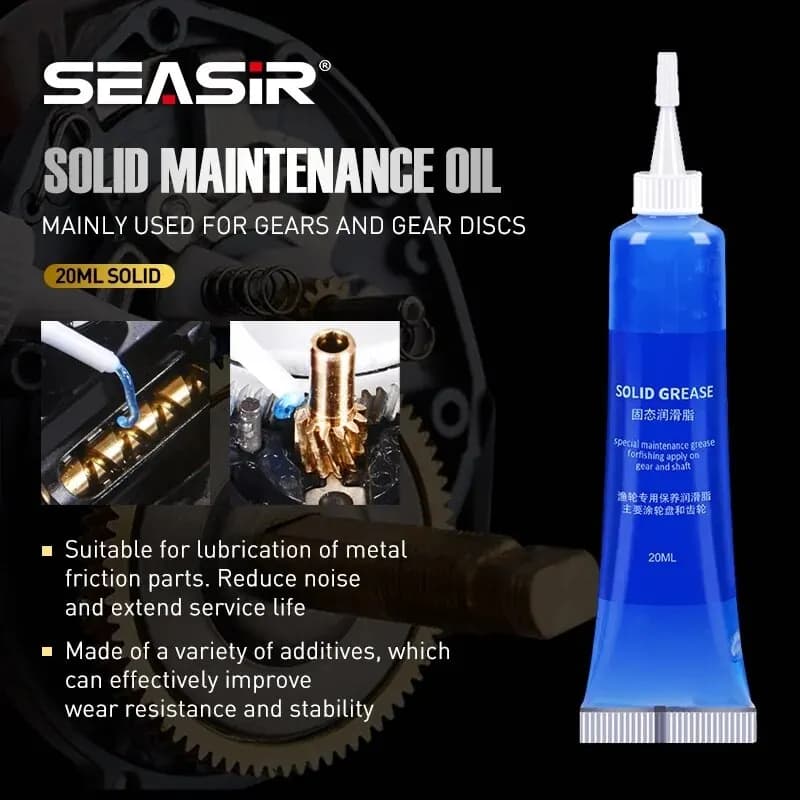 SEASIR Protective Grease (20ml) + Lubricant Oil For Fishing Reel Bearing Maintenance Oil Fishing Tool (20ml X 2 Pcs) - Image 2