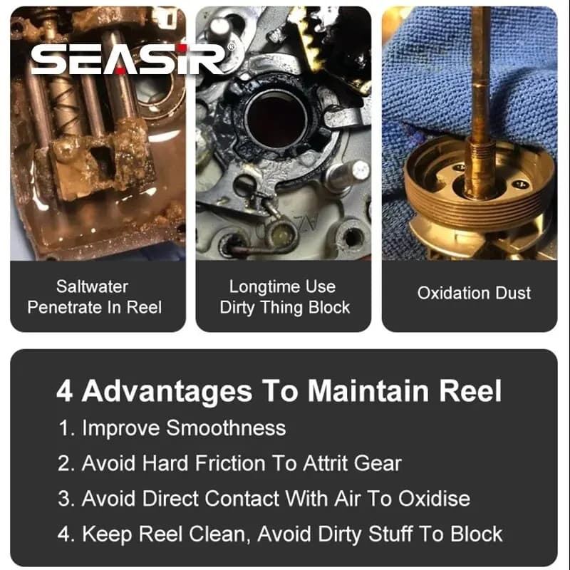 SEASIR Protective Grease (20ml) + Lubricant Oil For Fishing Reel Bearing Maintenance Oil Fishing Tool (20ml X 2 Pcs) - Image 5