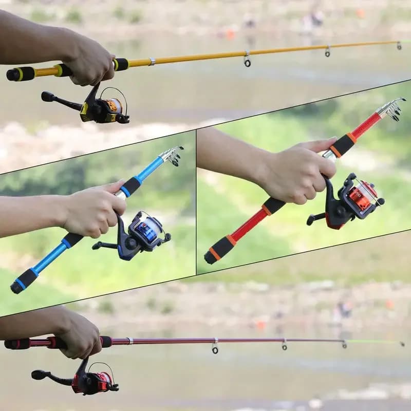 BRAVMACK Travel Telescopic Fishing Rod Full Kit Spinning Reel Baits Hooks Portable Outdoor Angling Pole Set - Image 6