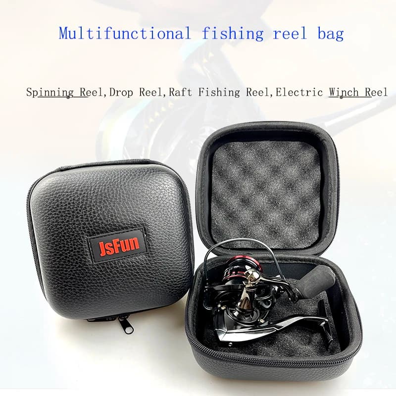 S/M/L Spinning Fishing Bag PU Case Cover Fishing Reel Bag Shockproof Waterproof Fishing Tackle Storage Case For 1-2 Fishing Reel - Image 4