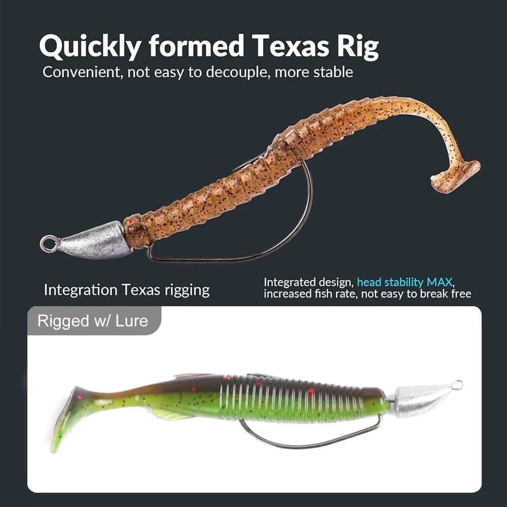 10PCS Metal Jig Head Worm Hook 3.5g 7g 10g 20g Weight Crank Fishhooks Gear Sinker Pesca for Lure Texas Rig Fishing Tackle Kit - Image 5