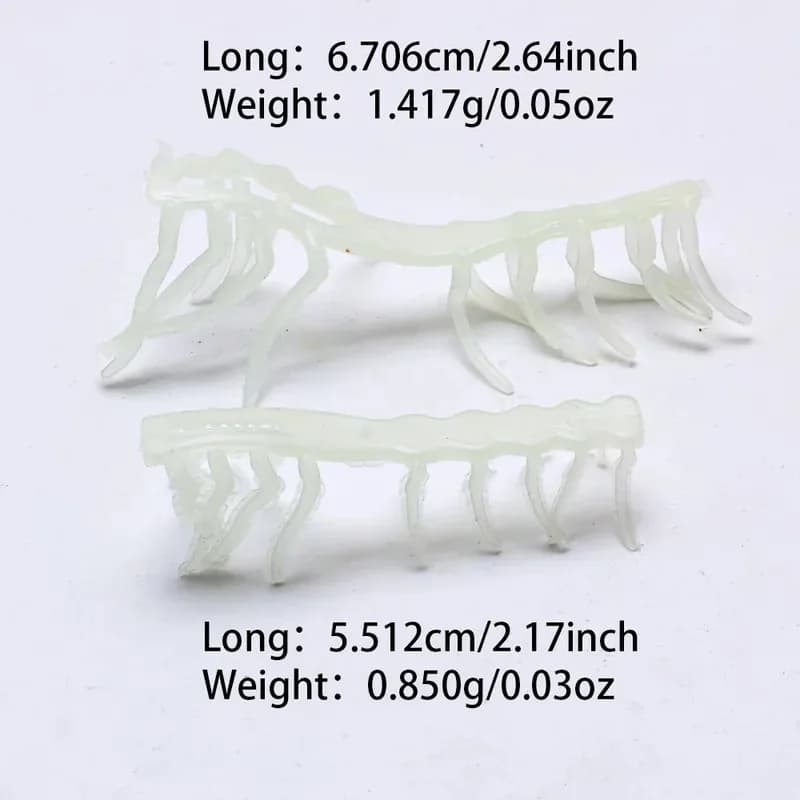 10Pcs Luminous Wooden Shrimp Legs Soft Rubber Noctilucent Shrimp Accessories Artificial Fishing Bait Fishing Tackle Parts - Image 2