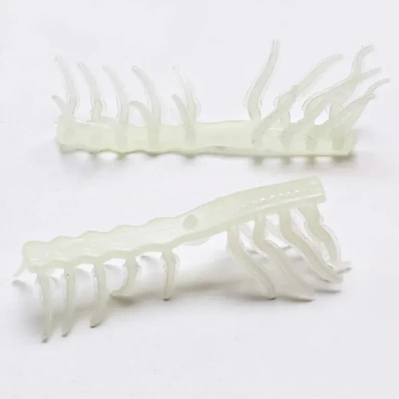 10Pcs Luminous Wooden Shrimp Legs Soft Rubber Noctilucent Shrimp Accessories Artificial Fishing Bait Fishing Tackle Parts - Image 3