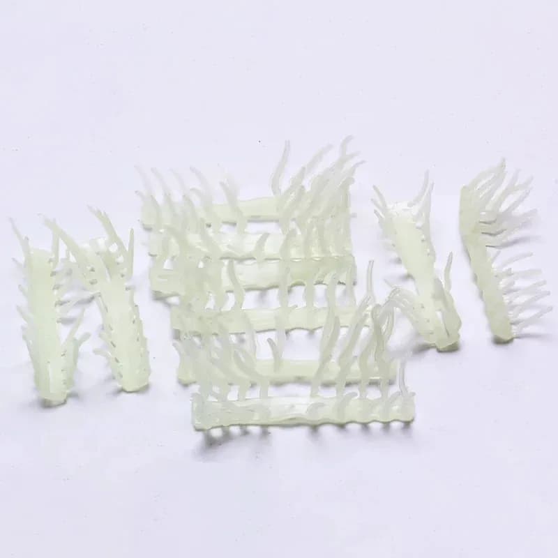 10Pcs Luminous Wooden Shrimp Legs Soft Rubber Noctilucent Shrimp Accessories Artificial Fishing Bait Fishing Tackle Parts - Image 5