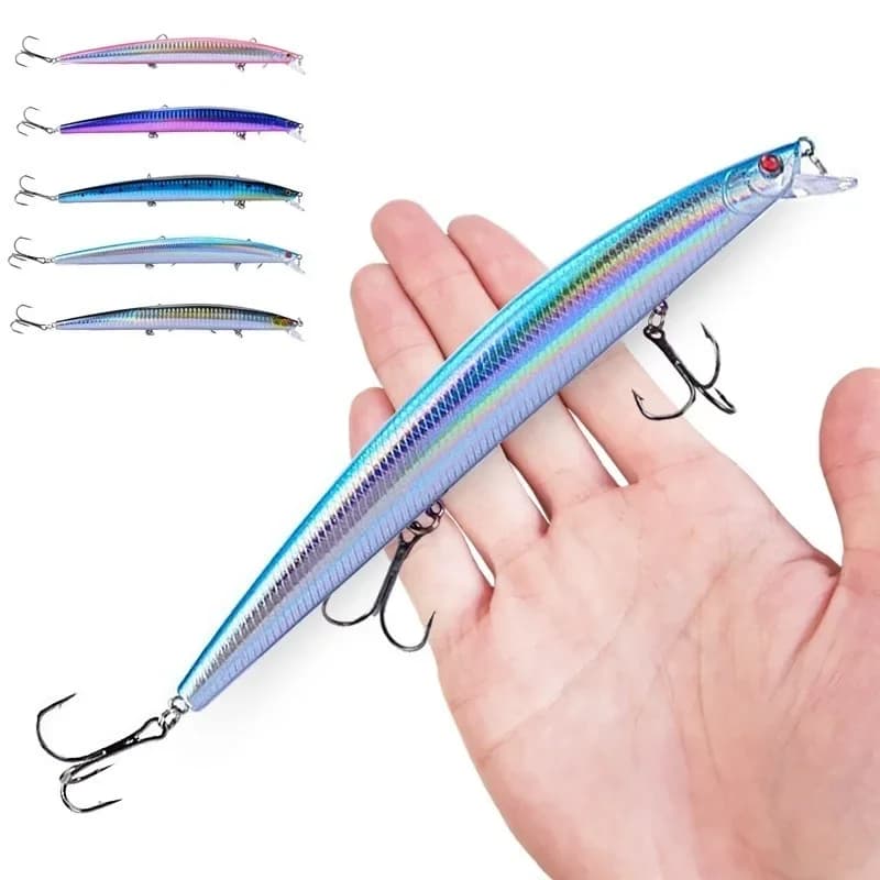16 Colors 18cm 24g Minnow Fishing Lure Laser Crankbait Hard Artificial Bait Plastic Big Fake Fish Lures Sea Fishing Bait - Image 1