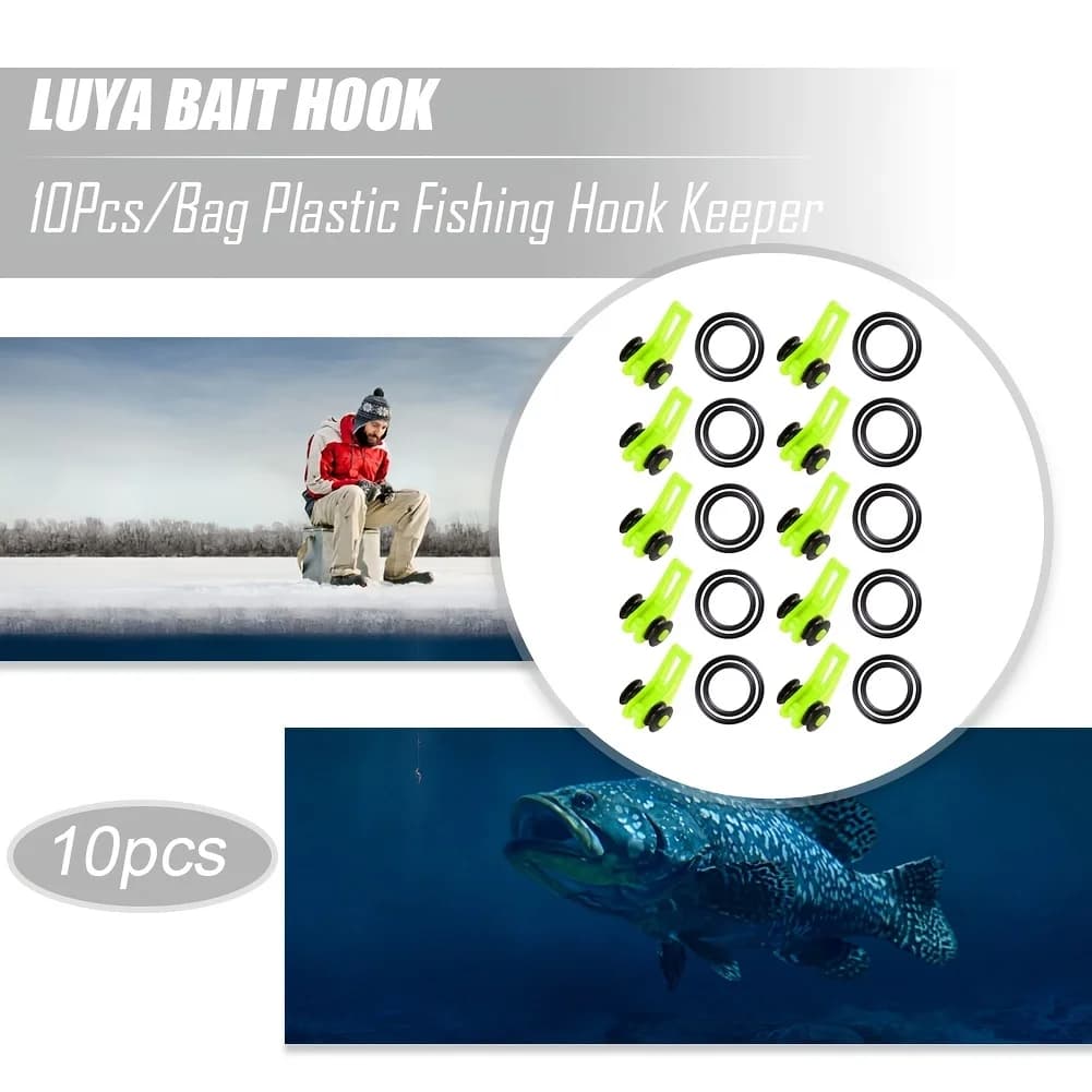 JOOYOO 10pcs/lot Fishing Rod Pole Hook Keeper - Securely Silicone Ring Iso Hold Bait Lures and Jigs for Safe and Easy Fishing - Image 3