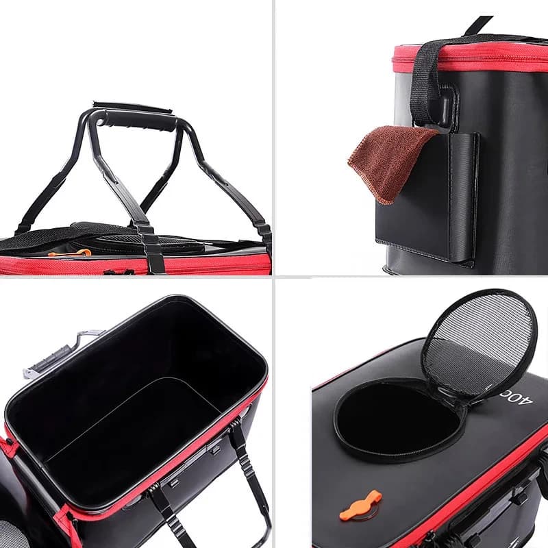 Fishing Bucket Folding Thickening Living Fish Bucket Without Oxygen Pump Portable EVA Water Tank Outdoor Fishing Live Fish Box - Image 3