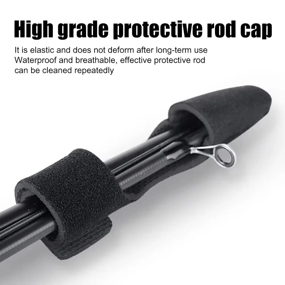 Fishing rod elastic protection rod cap special rod strap fishing rod strap set water droplet wheel winding rod strap fishing gea - Image 1