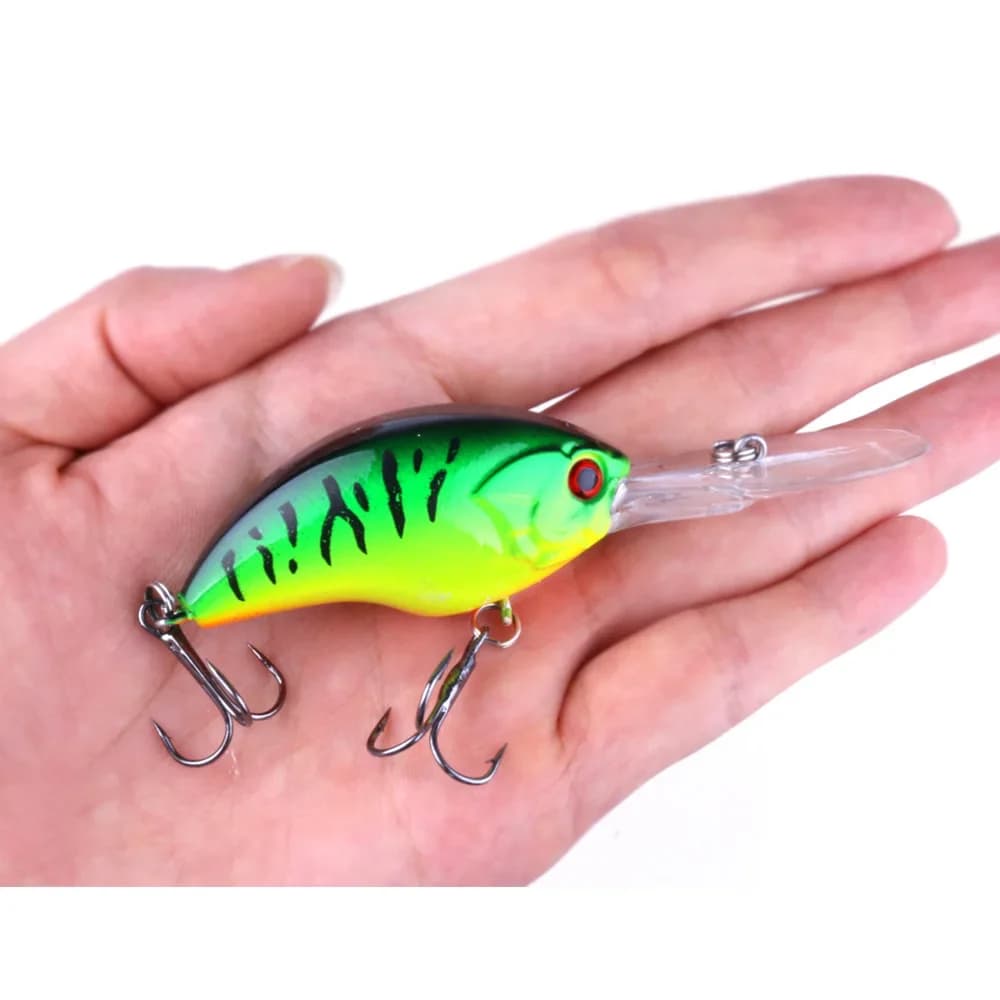 HENGJIA 13G 9CM Fishing Lures Rock Crank Bait Crankbait Minnow Bass Treble Hooks Swim Hard Lure Baits Wobbler Long Big Tongue - Image 2