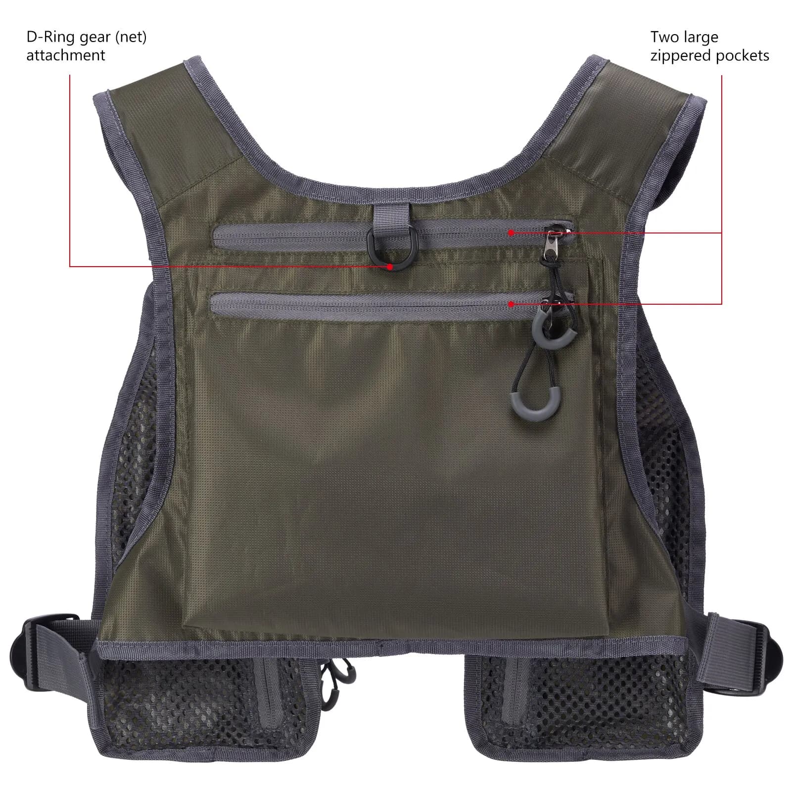 Bassdash FV08 Ultra Lightweight Fly Fishing Vest for Men and Women Portable Chest Pack One Size Fits Most - Image 2