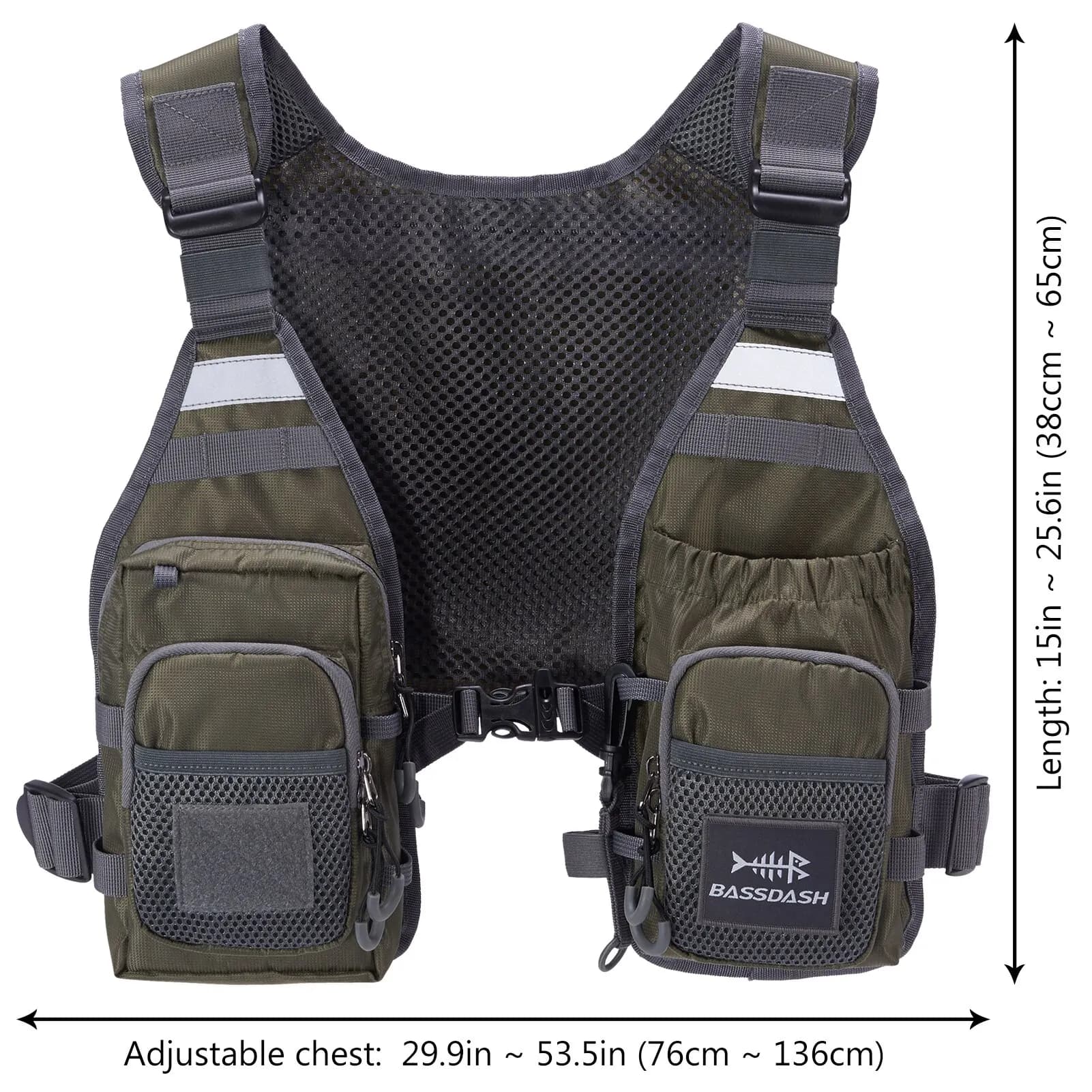 Bassdash FV08 Ultra Lightweight Fly Fishing Vest for Men and Women Portable Chest Pack One Size Fits Most - Image 4