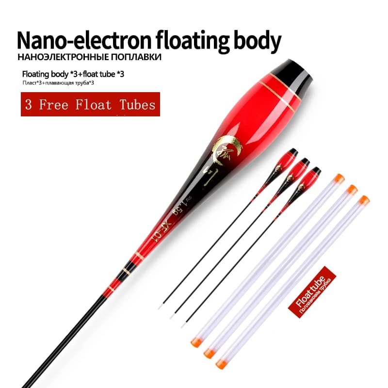 3PCS Composite Nano Luminous Float Body Foot+3PCS Tubes No Tail No CR425 Battery River Ocean Electric Fishing Tackle Tools - Image 1