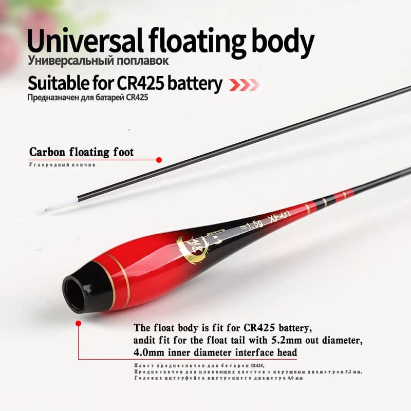 3PCS Composite Nano Luminous Float Body Foot+3PCS Tubes No Tail No CR425 Battery River Ocean Electric Fishing Tackle Tools - Image 2